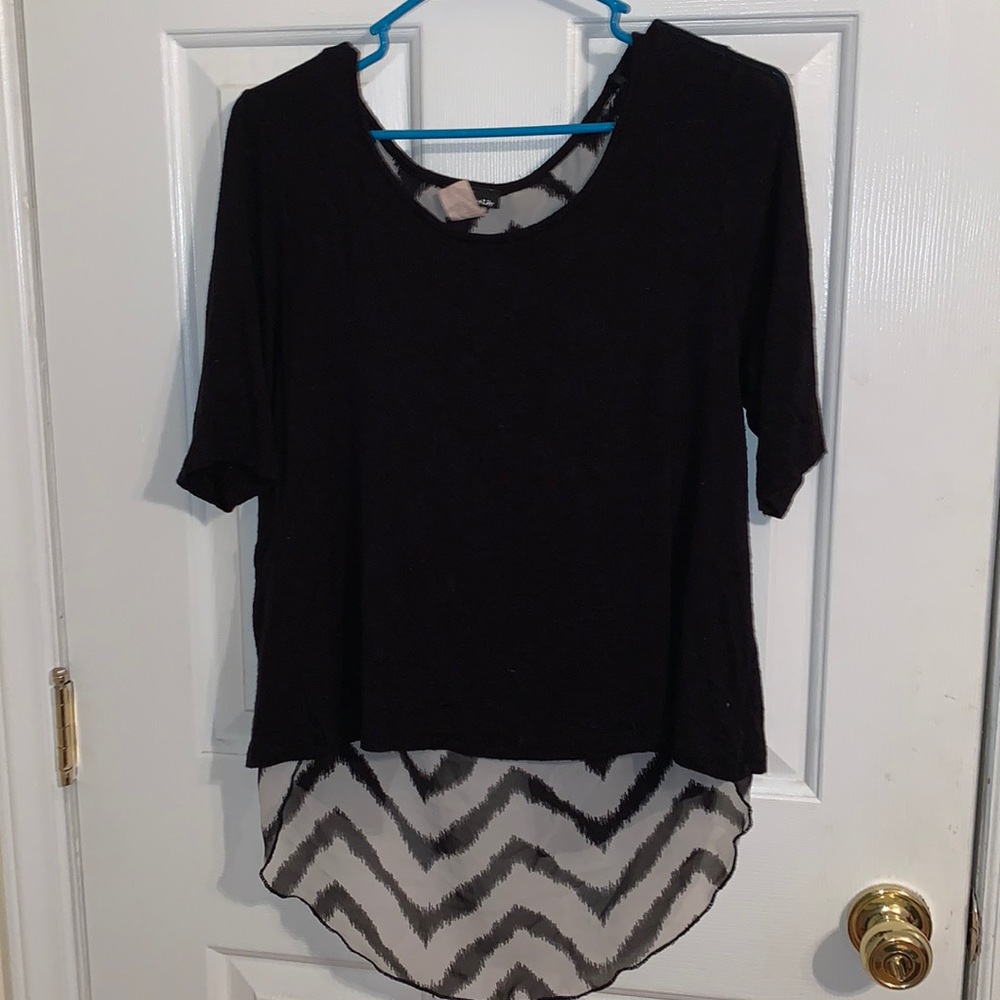 Black & White layered top